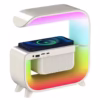 Retro Colorful G3/XM-G3 4 in 1 Clock Blue Tooth 5W Led Wireless 15W Charging Station Lamp Light Speaker With Clock and Alarm